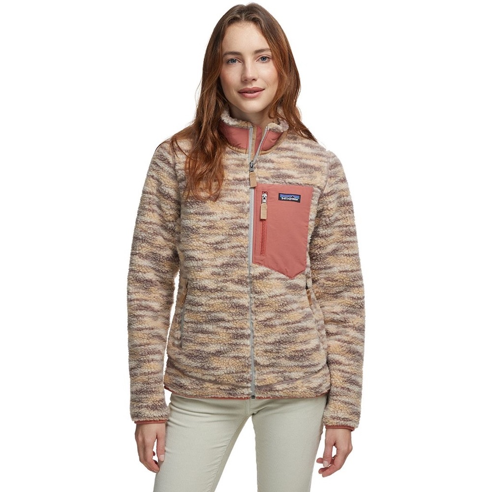 Patagonia Retro X Jacket in Space Dye Oatmeal